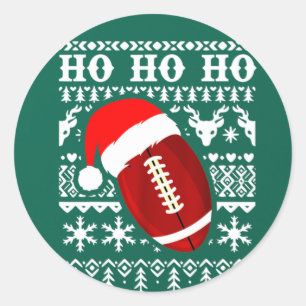 Sticker Rond Amusant football américain méchant Sweater Boy de