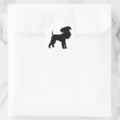 Sticker Rond Amusant Gros Tête Airedale Terrier (Sac)