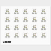 Sticker Rond Amusant Guy Funny Champagne Pun (Feuille)