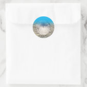 Sticker Rond Amusant Higgins Beach Sand Dollar Bleu Ombre (Sac)