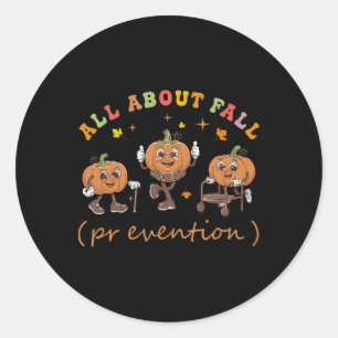 Sticker Rond Amusant J'aime Prévention de l'automne Thanksgivin