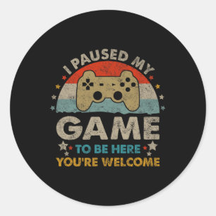 Sticker Rond Amusant Joueur Vidéo Humour Plaisanterie J'Ai Susp