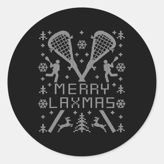 Sticker Rond Amusant Joyeux Laxmas Vilain Sweater Design L (Devant)