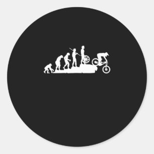 Sticker Rond Amusant MTB Mountain VTT Evolution Downhill