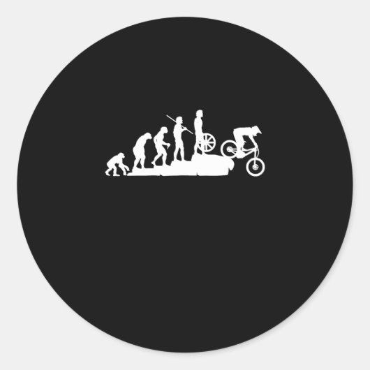 Sticker Rond Amusant MTB Mountain VTT Evolution Downhill (Devant)