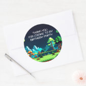 Sticker Rond Amusant Novelty Computer Jeu Anniversaire Fête (Enveloppe)