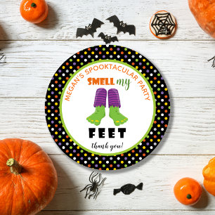 Sticker Rond Amusant Odeur colorée Mes pieds Fête d'Halloween F