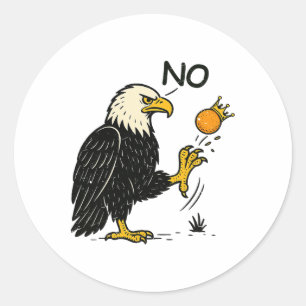 Sticker Rond Amusant Pas De Rois En Amérique Chemise - Politiqu