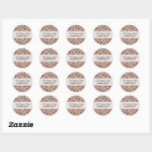 Sticker Rond Amusant Plaid Rouge Vert Noël Écriture Script Pers (Feuille)