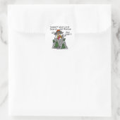 Sticker Rond Amusant se perdre (Sac)