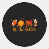 Sticker Rond Amusant Tis Season Automne Automne Automne (Devant)