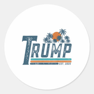 Sticker Rond Amusant Trump Chemise Golfe Des États-Unis Amériqu