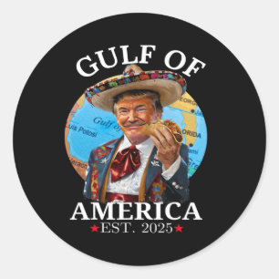 Sticker Rond Amusant Trump Chemise Golfe Des Etats-Unis Est 202