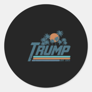 Sticker Rond Amusant Trump Chemise Golfe Des Etats-Unis Est 202