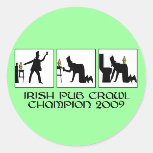 Sticker Rond Amusante cantine irlandaise