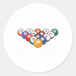 Sticker Rond Amusante Conception De Piscine Pour Hommes Femmes