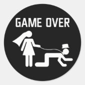 Sticker Rond Amusante Mariée Mariage Bachelor Bachelorette Pa (Devant)