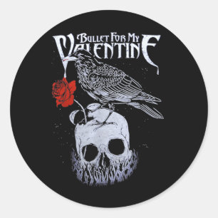 Sticker Rond Amusante Puce Pour Mes Roses De Crâne Valentinee