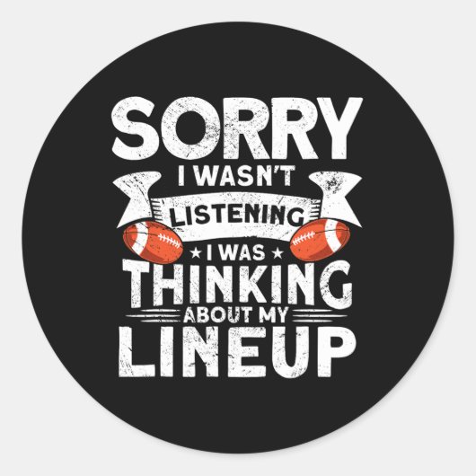 Sticker Rond Amusante tenue de joueur de football d'Imaginaire (Devant)