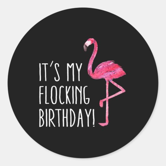 Sticker Rond Amusants Anniversaire Hommes Femmes Rose Aquarelle (Devant)