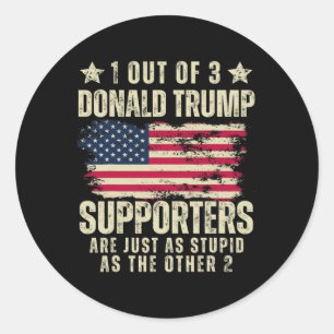 Sticker Rond Amusants électeurs américains Patriots américains