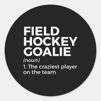 Sticker Rond Amusants Hockey de terrain Définition Dames Femmes