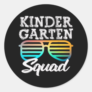 Sticker Rond Amusants Kindergarten Squlass Lunettes de soleil F