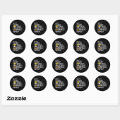 Sticker Rond Amusants Mangez Sleep Softball Volleyball Basketba (Feuille)