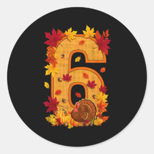 Sticker Rond Amusement de couple de design six sept pour Thanks