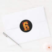 Sticker Rond Amusement de couple de design six sept pour Thanks (Enveloppe)