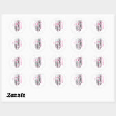 Sticker Rond Amusement de course de boue Drapeau américain rose (Feuille)