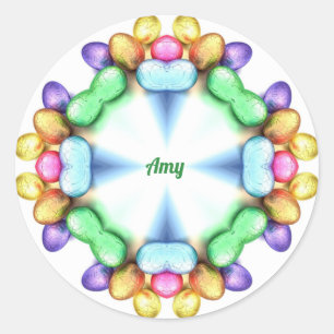 Sticker Rond AMY ~ EASTER WOW! Jolies oeufs pour les dons de Pâ