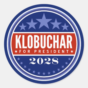 Sticker Rond Amy Klobuchar Présidente 2028