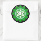 Sticker Rond Anahata ou Coeur du 4ème Chakra (Sac)