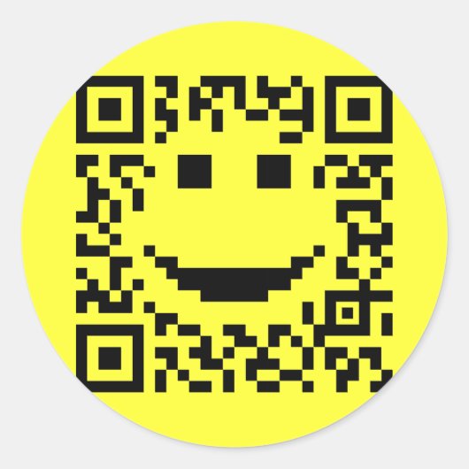 Sticker Rond Analyser la conception UPC QR (Devant)