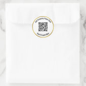 Sticker Rond Analyser le code QR pour en savoir plus Noir Blanc (Sac)