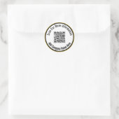 Sticker Rond Analyser le code QR pour plus d'informations Black (Sac)