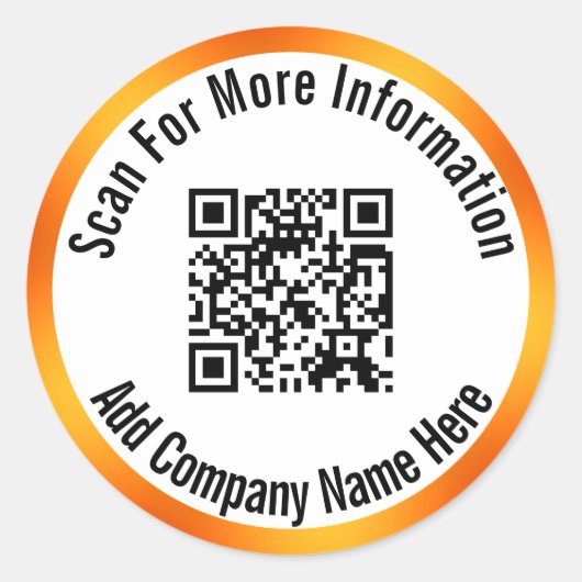 Sticker Rond Analyser le code QR pour plus d'informations Bordu (Devant)