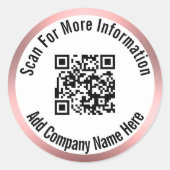 Sticker Rond Analyser le code QR pour plus d'informations Bordu (Devant)