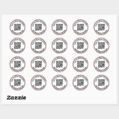 Sticker Rond Analyser le code QR pour plus d'informations Purpl (Feuille)
