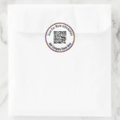 Sticker Rond Analyser le code QR pour plus d'informations Purpl (Sac)
