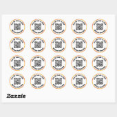Sticker Rond Analyser le code QR vers le nom d'événement RSVP N (Feuille)