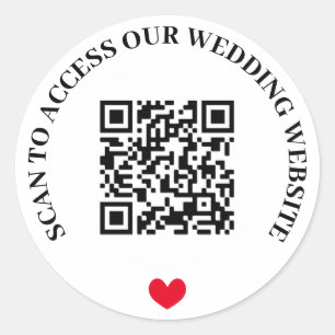 Sticker Rond Analyser pour accéder au site Mariage Code QR de R