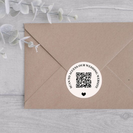 Sticker Rond Analyser pour accéder au site Web Mariage Code QR