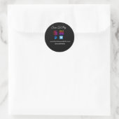 Sticker Rond analyser pour payer ajouter le logo q r code paypa (Sac)