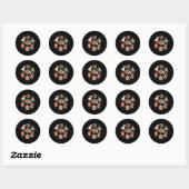 Sticker Rond Analyste de comportement appliqué enseignant Xmas (Feuille)