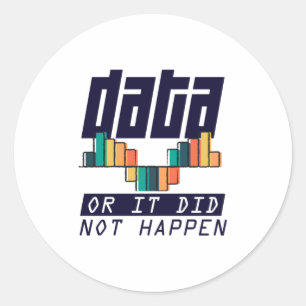 Sticker Rond Analyste de données Scientifique Apprentissage pro