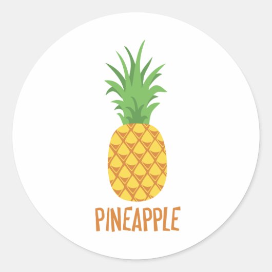 Sticker Rond Ananas (Devant)