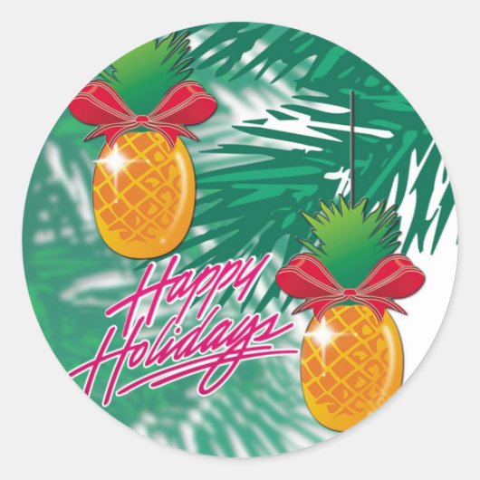 Sticker Rond Ananas (Devant)