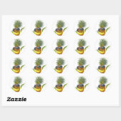 Sticker Rond ananas (Feuille)